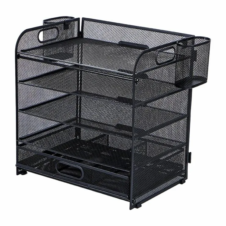 Black Metal Mesh Desk Accessories factory Black Metal Mesh Desk Accessories factory